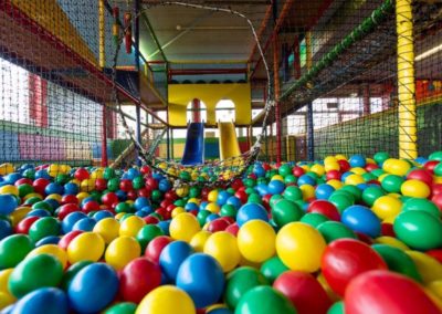 ball pit and slides