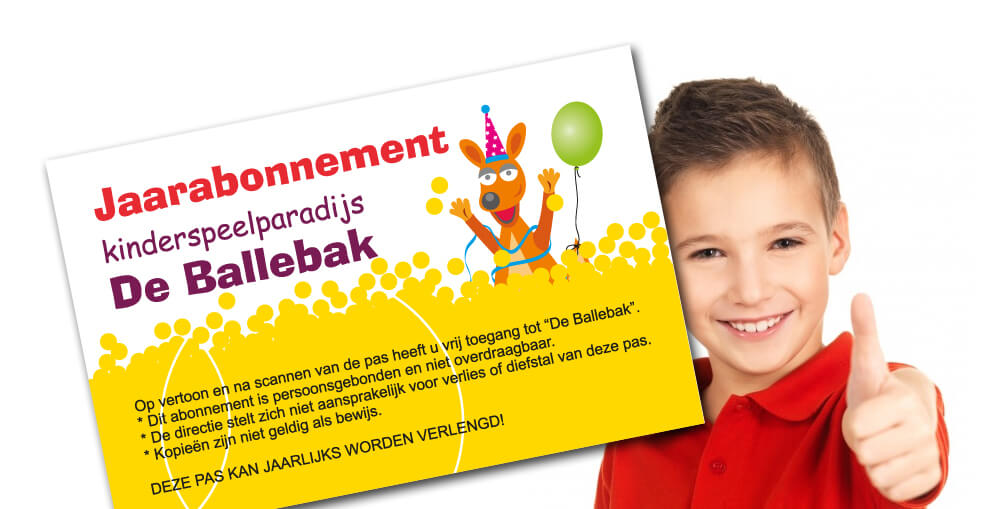 jaarabonnement speeltuin De Ballebak