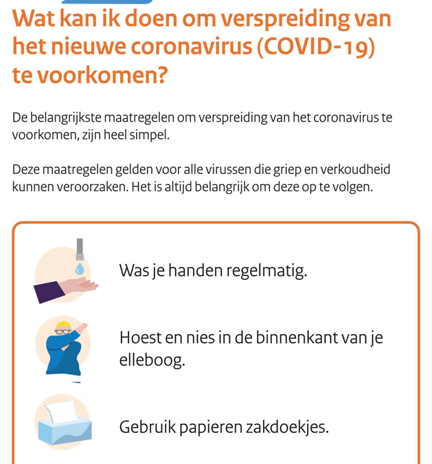 Voorkom verspreiding coronavirus